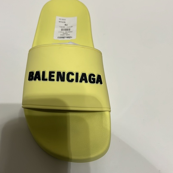 BALENCIAGA Logo Sport Slide (Yellow) - Picture 11 of 17